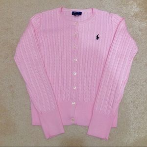 NEW Ralph Lauren Cable cotton Cardigan